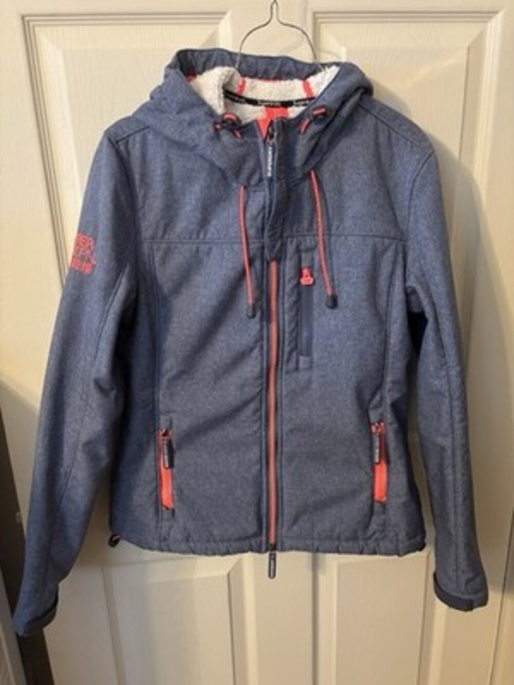 Superdry Windyrekker Women’s M Blue Sherpa Lined Hooded